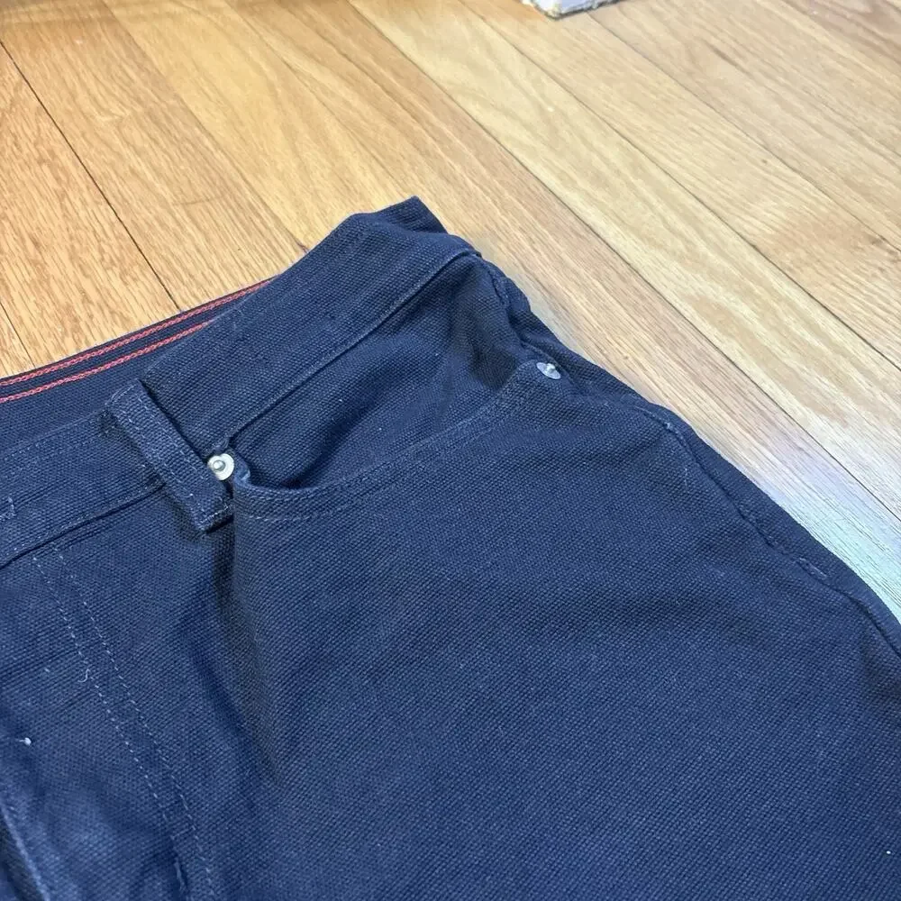 American Giant Roughneck Canvas Pants Black 34x34 (Fits 33x28) Straight USA